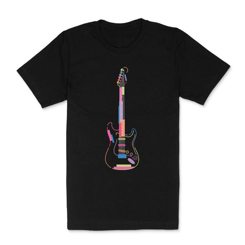 Music Stratocaster Guitar T-Shirt - LunarFit